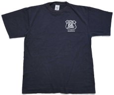 画像2: 90s USA製 ROUTE 66 DINER GOLDWING EXPRESS 両面プリント コットンTシャツ 黒 XL (2)