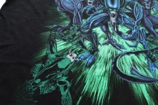 画像4: 90s ROCK EAGLE エイリアン ゼノモーフ 両面プリント コットンTシャツ 黒 L (4)