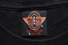 画像5: 90s ROCK EAGLE エイリアン ゼノモーフ 両面プリント コットンTシャツ 黒 L (5)