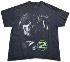 画像2: GOAT CREW CALL OF DUTY MODERN WARFARE 2 25 KILL STREAK! 両面プリント コットンTシャツ 黒 フェード L (2)