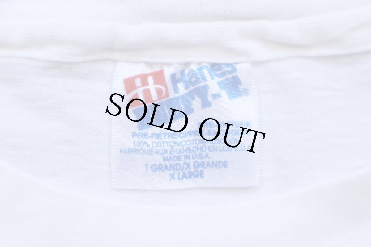 画像5: 90s USA製 Hanes HOT POCKETS ロゴ ポケット付き コットンTシャツ 生成り XL (5)