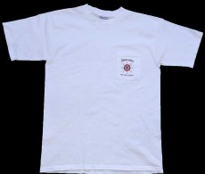 画像2: 90s USA製 SIGSBEE MARINA KEY WEST, FLORIDA BUGZILLA ロブスター イラスト ポケット付き コットンTシャツ 白 L (2)