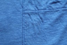 画像5: 90s USA製 FRUIT OF THE LOOM 無地 ノースリーブ コットン ポケットTシャツ 薄青 XL (5)