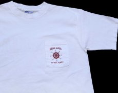 画像3: 90s USA製 SIGSBEE MARINA KEY WEST, FLORIDA BUGZILLA ロブスター イラスト ポケット付き コットンTシャツ 白 L (3)