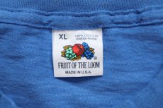 画像4: 90s USA製 FRUIT OF THE LOOM 無地 ノースリーブ コットン ポケットTシャツ 薄青 XL (4)