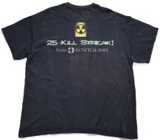 画像3: GOAT CREW CALL OF DUTY MODERN WARFARE 2 25 KILL STREAK! 両面プリント コットンTシャツ 黒 フェード L (3)