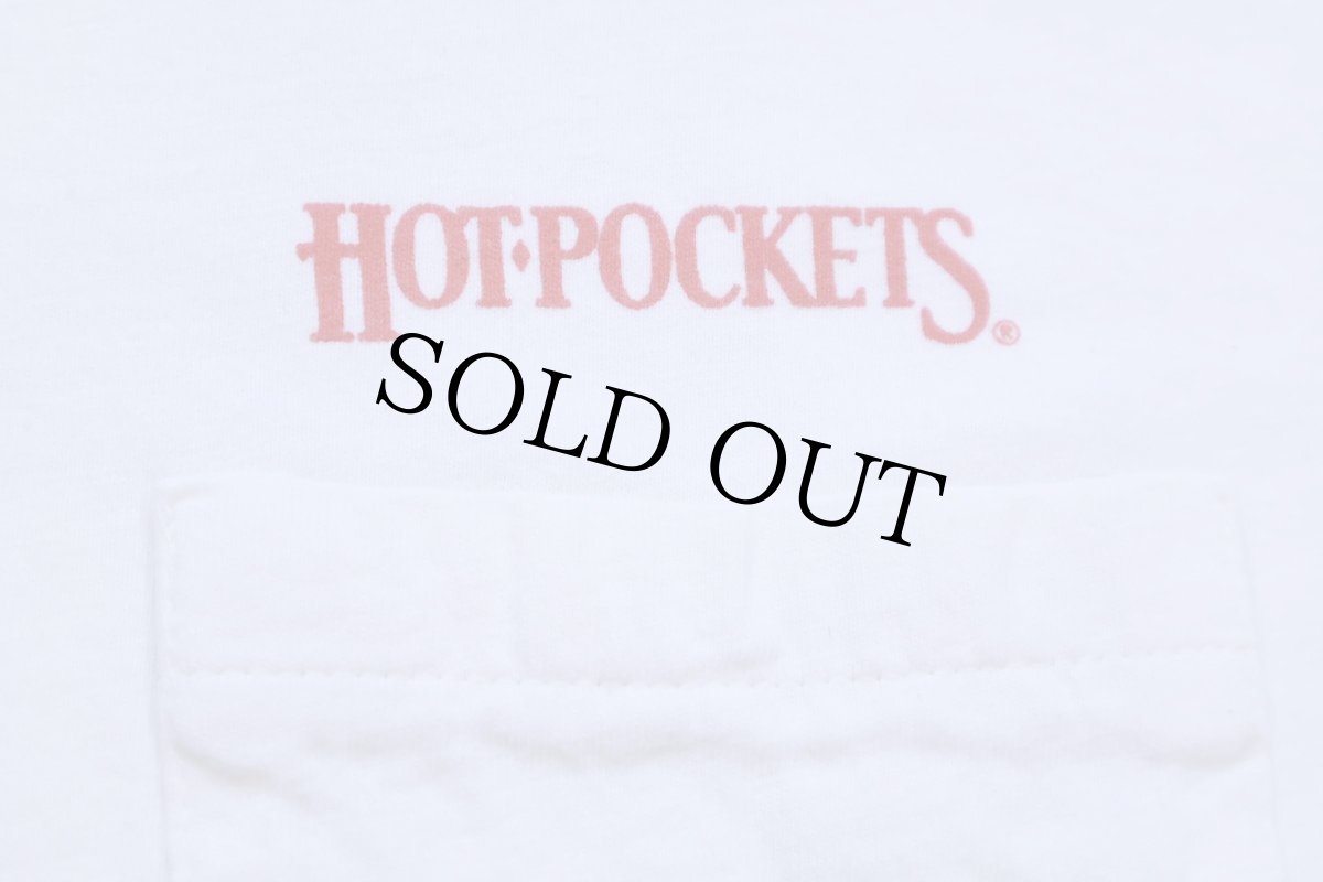 画像4: 90s USA製 Hanes HOT POCKETS ロゴ ポケット付き コットンTシャツ 生成り XL (4)