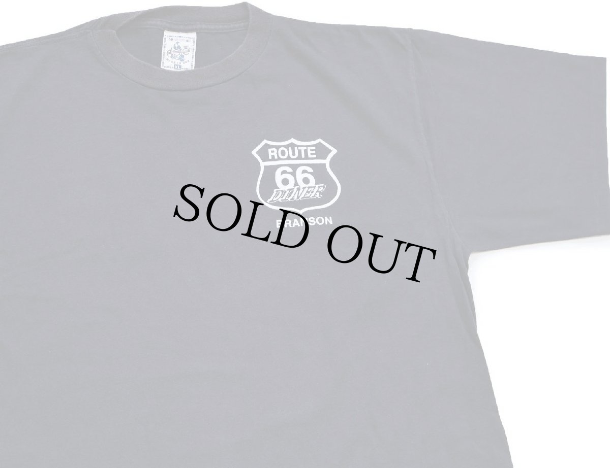 画像1: 90s USA製 ROUTE 66 DINER GOLDWING EXPRESS 両面プリント コットンTシャツ 黒 XL (1)