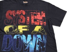画像1: 00s SYSTEM OF A DOWN システムオブアダウン 両面プリント コットン バンドTシャツ 黒L (1)