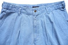 画像3: 00s DOCKERSドッカーズ ツータック コットン ダンガリー ショートパンツ W34★Levi'sリーバイス ショーツ (3)