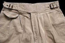 画像3: 90s ROBERT STOCK ツータック コットンツイル グルカショーツ ショートパンツ カーキ W32 (3)