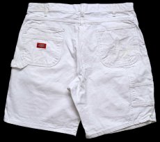 画像2: Dickiesディッキーズ コットン ペインター ショートパンツ 白 W38★ショーツ (2)