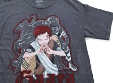 画像1: GOAT CREW NARUTO ナルト Gaara 我愛羅 両面プリント コットンTシャツ チャコールグレー L (1)