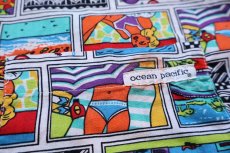 画像6: 80s USA製 OP ocean pacific オーシャンパシフィック コミック 総柄 オープンカラー 半袖 コットンシャツ カスタム (6)