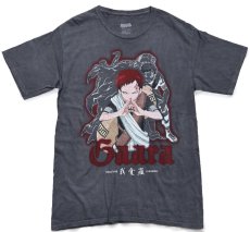 画像2: GOAT CREW NARUTO ナルト Gaara 我愛羅 両面プリント コットンTシャツ チャコールグレー L (2)