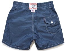 画像2: 90s USA製 BIRDWELL BEACH BRITCHES ナイロン ボードショーツ 紺 キッズ★ショートパンツ (2)