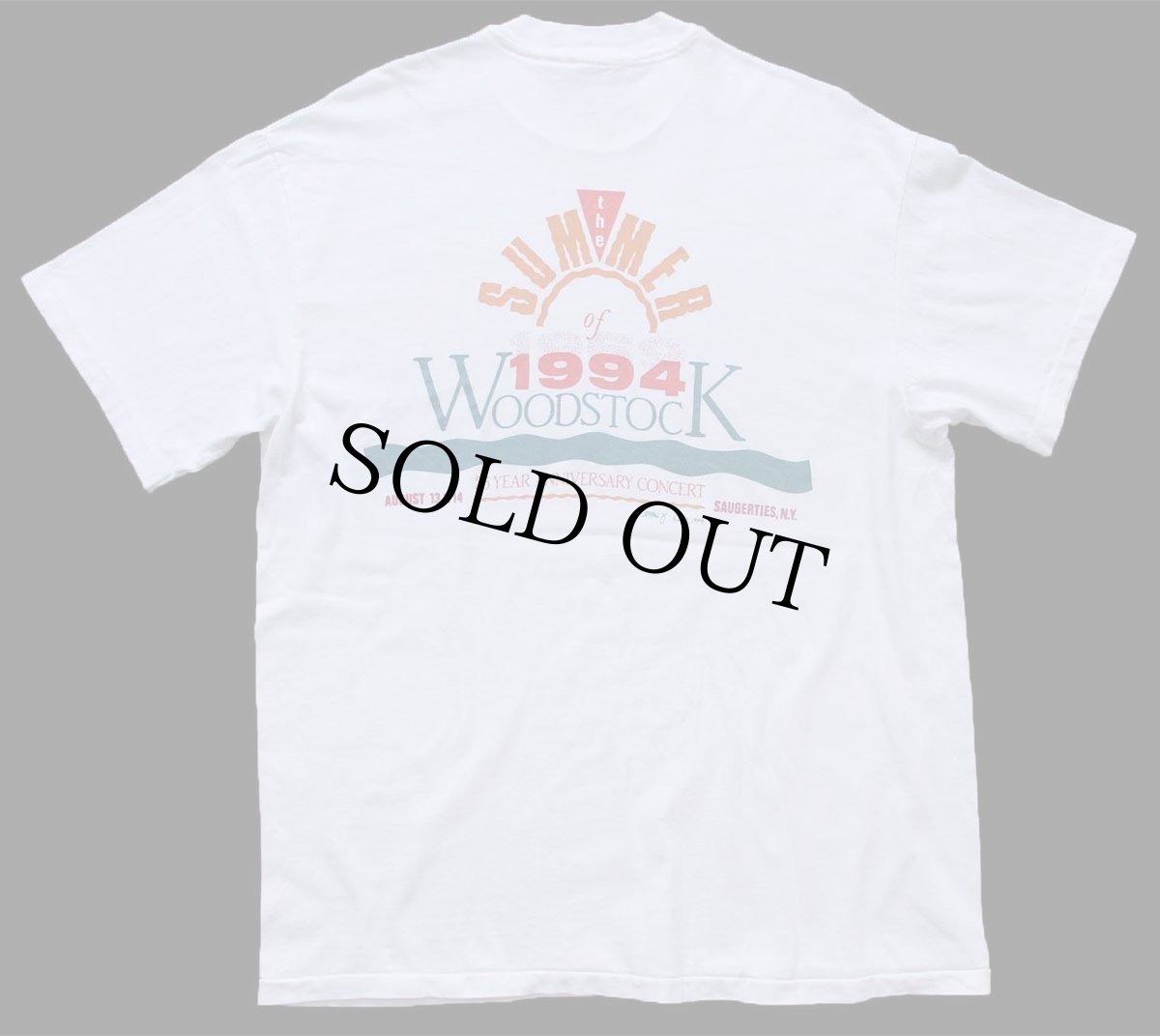 画像3: 90s USA製 Hanes the SUMMER of 1994 WOODSTOCK ウッドストック 両面プリント コットンTシャツ 白 L (3)