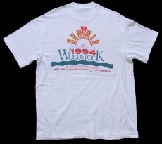 画像3: 90s USA製 Hanes the SUMMER of 1994 WOODSTOCK ウッドストック 両面プリント コットンTシャツ 白 L (3)