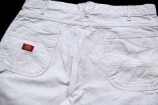 画像4: Dickiesディッキーズ コットン ペインター ショートパンツ 白 W38★ショーツ (4)