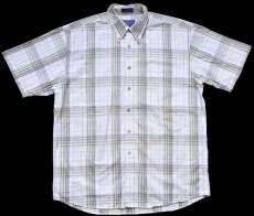 画像1: 00s PENDLETON ペンドルトン マドラスチェック ボタンダウン 半袖 コットンシャツ L (1)