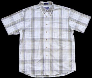 00s patagoniaパタゴニア チェック 半袖 シアサッカーシャツ L