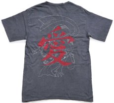 画像3: GOAT CREW NARUTO ナルト Gaara 我愛羅 両面プリント コットンTシャツ チャコールグレー L (3)