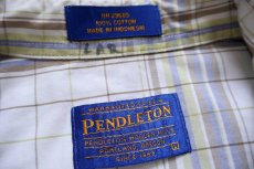 画像4: 00s PENDLETON ペンドルトン マドラスチェック ボタンダウン 半袖 コットンシャツ L (4)