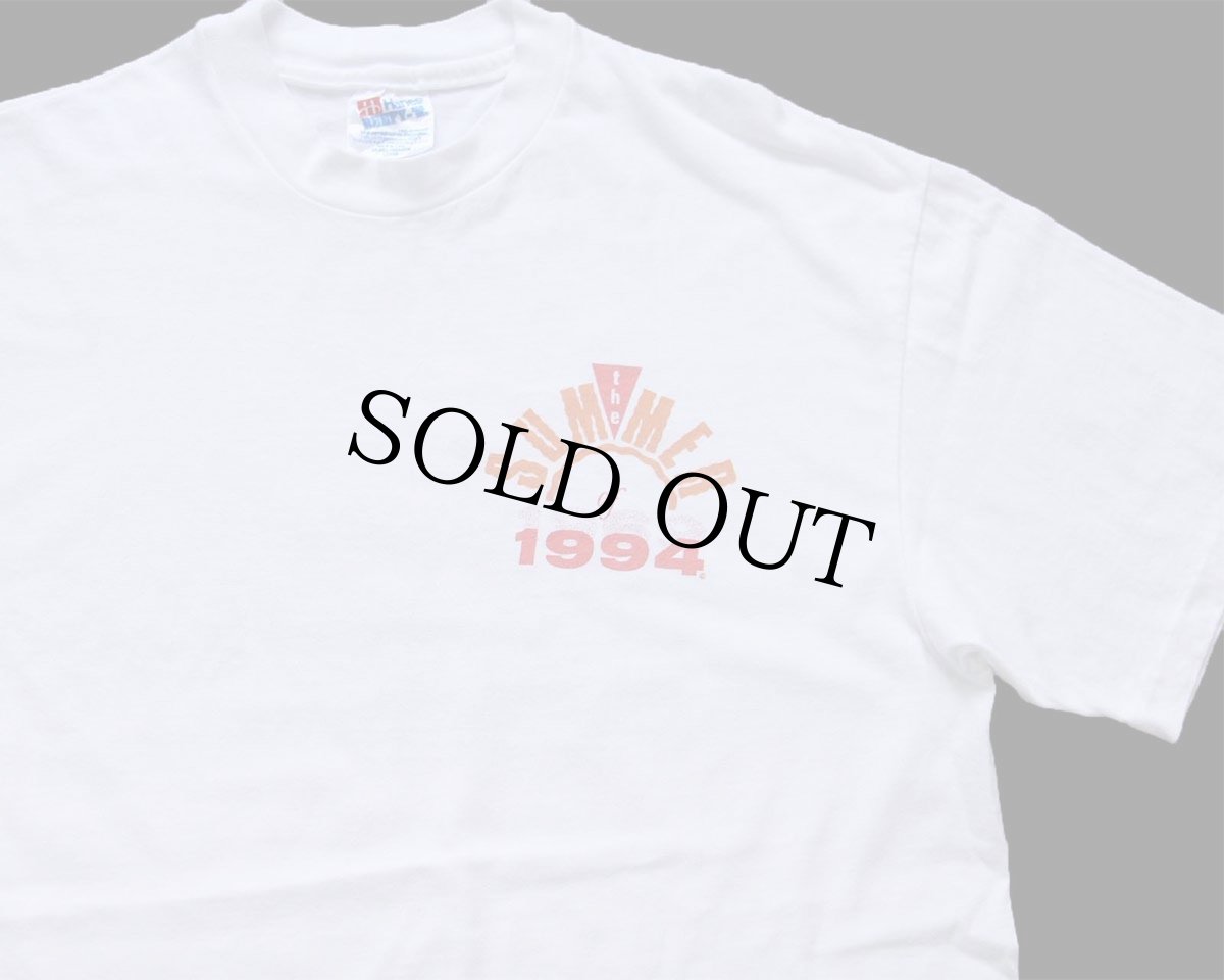 画像1: 90s USA製 Hanes the SUMMER of 1994 WOODSTOCK ウッドストック 両面プリント コットンTシャツ 白 L (1)