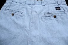 画像4: 90s DOCKERSドッカーズ well worn ツータック コットン ダンガリー ショートパンツ W34★Levi'sリーバイス ショーツ (4)
