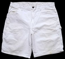 画像1: Dickiesディッキーズ コットン ペインター ショートパンツ 白 W38★ショーツ (1)