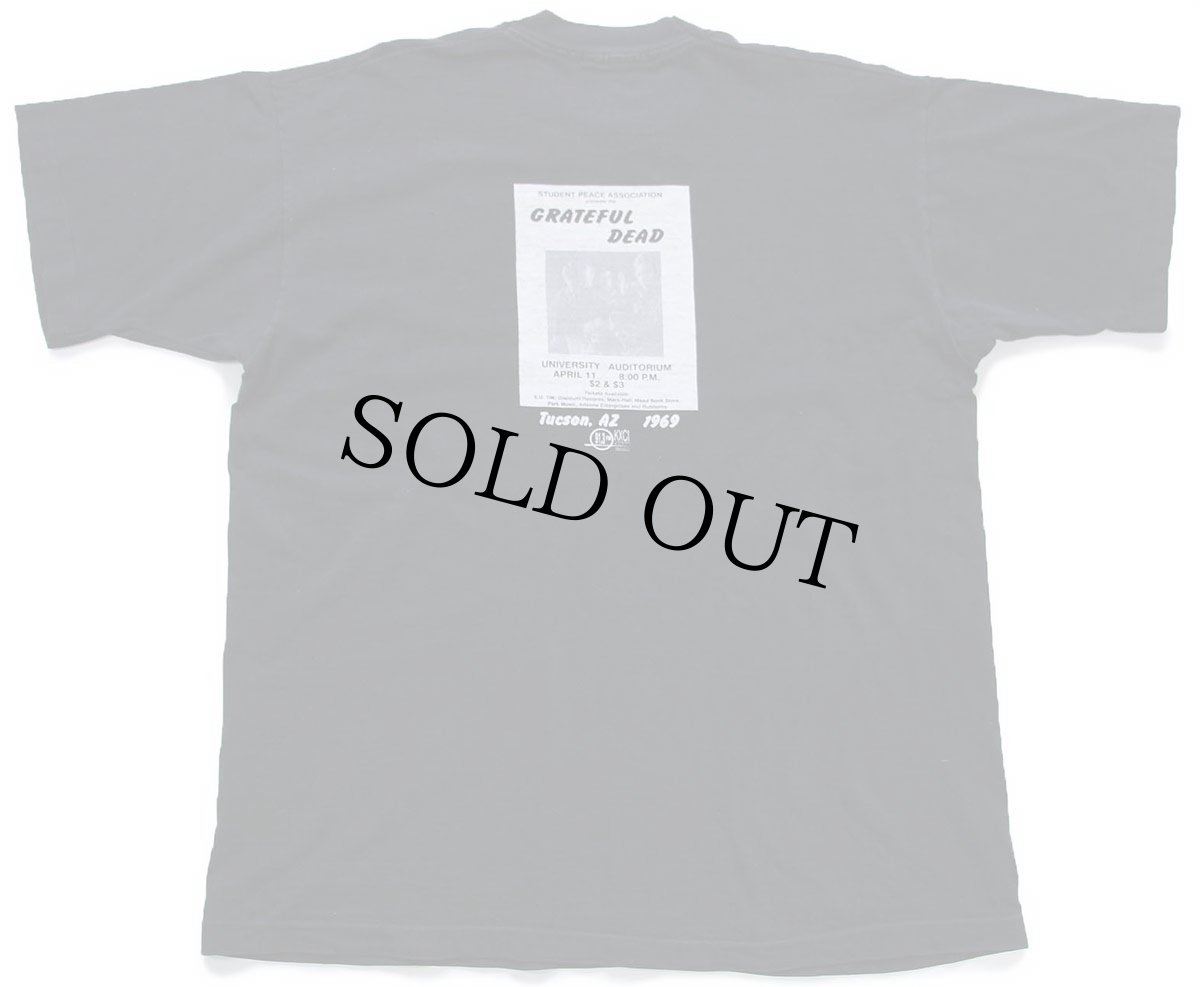 画像3: 90s DEAD AIR GRATEFUL DEAD グレイトフルデッド UNIVERSITY AUDITORIUM Tucson, AZ 1969 コットン バンドTシャツ 黒 (3)