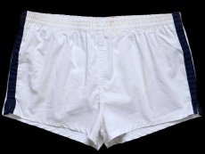 画像1: 80s Levi'sリーバイス ライン入り ショートパンツ 白×紺 XL★ショーツ (1)