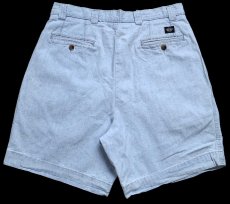 画像2: 90s DOCKERSドッカーズ well worn ツータック コットン ダンガリー ショートパンツ W34★Levi'sリーバイス ショーツ (2)