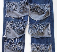 画像7: 00s Levi'sリーバイス 501 フリンジ加工 デニムパンツ カスタム W42★SDP4622 (7)