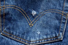 画像9: 00s Levi'sリーバイス 501 フリンジ加工 デニムパンツ カスタム W42★SDP4622 (9)
