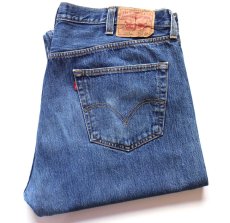 画像1: Levi'sリーバイス 501 ダメージ デニムパンツ ヒゲ W42 L32★SDP4614 (1)