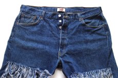 画像4: 00s Levi'sリーバイス 501 フリンジ加工 デニムパンツ カスタム W42★SDP4622 (4)