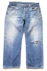 画像2: 00s Levi'sリーバイス 501 ダメージ デニムパンツ ヒゲ W38★SDP4647 (2)