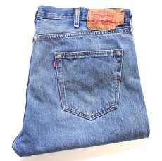 画像1: Levi'sリーバイス 501 ペンキ飛び&ダメージ クロップド デニムパンツ ヒゲ W38★SDP4648 (1)