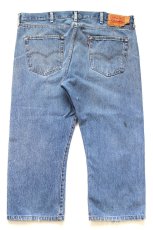 画像3: Levi'sリーバイス 501 ペンキ飛び&ダメージ クロップド デニムパンツ ヒゲ W38★SDP4648 (3)