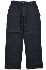 画像2: 新品★USA製 carharttカーハート ダブルニー ダック地 ペインターパンツ 黒 W36 L30 (2)