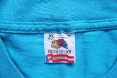 画像5: 90s USA製 フェイス ? ? ? 刺繍 コットンTシャツ ライトブルー XL (5)