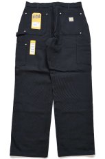 画像3: 新品★USA製 carharttカーハート ダブルニー ダック地 ペインターパンツ 黒 W36 L30 (3)