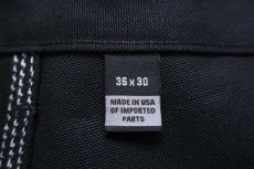 画像6: 新品★USA製 carharttカーハート ダブルニー ダック地 ペインターパンツ 黒 W36 L30 (6)