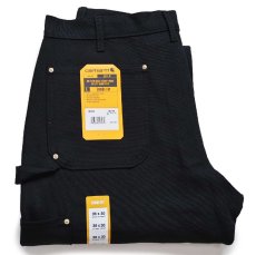 画像1: 新品★USA製 carharttカーハート ダブルニー ダック地 ペインターパンツ 黒 W36 L30 (1)