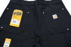 画像5: 新品★USA製 carharttカーハート ダブルニー ダック地 ペインターパンツ 黒 W36 L30 (5)