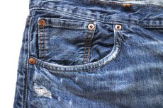 画像8: Levi'sリーバイス 501 ダメージ&リペア USED加工 デニムパンツ ヒゲ W38 L34★SDP4635 (8)