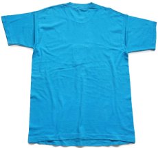 画像3: 90s USA製 フェイス ? ? ? 刺繍 コットンTシャツ ライトブルー XL (3)