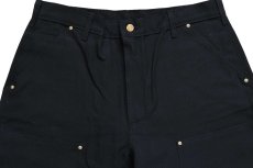 画像4: 新品★USA製 carharttカーハート ダブルニー ダック地 ペインターパンツ 黒 W36 L30 (4)