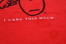 画像5: 90s USA製 フェイス I CARE THIS MUCH 刺繍 コットンTシャツ 赤 L (5)